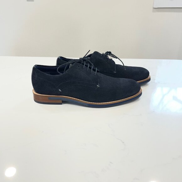 Ted Baker London Men\'s Siablo Perforated Navy Suede Shoes Size 7.5 main image 5